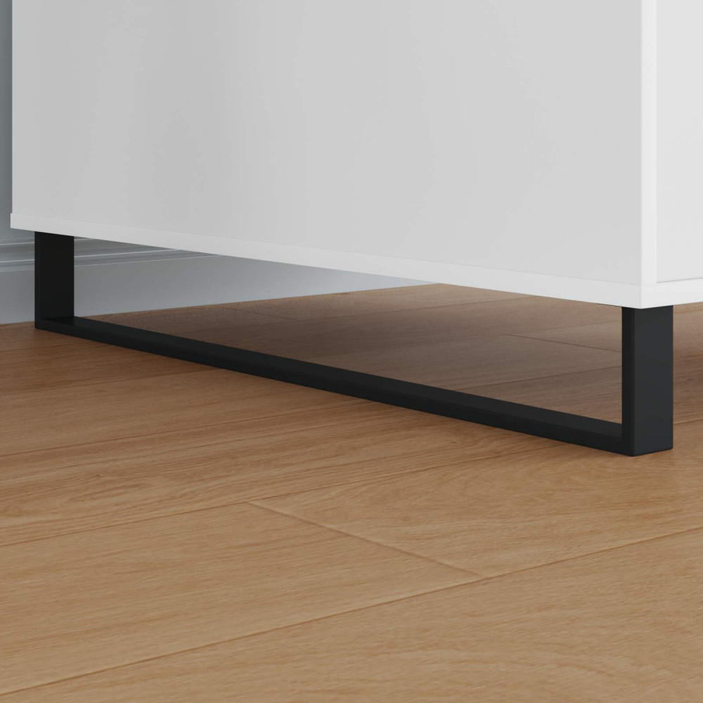 Produktbild för Möbelfötter 12 pcs Svart 796 x 40,5 x 100 mm Järn