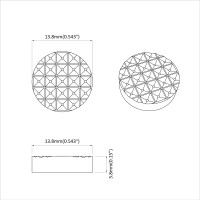 Produktbild för Möbelkuddar 2 pcs Svart Ø 14 x 4 mm EVA