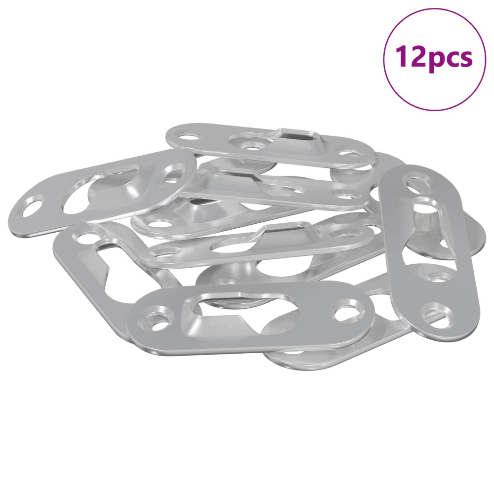 Produktbild för Nyckelhål Hängare 12 pcs Silver 45 x 16 x 3.5 mm Järn