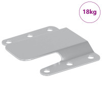 Produktbild för Flush Mount-Bracket 419 pcs Silver 75 x 66 x 1,4 mm Stål
