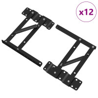 Produktbild för Sänglyftmekanism 12 pcs Svart 340 x 95 x 40 mm Järn