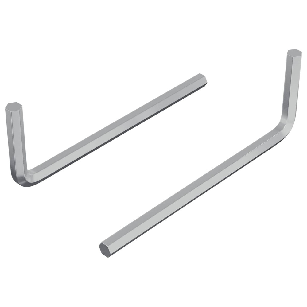 Produktbild för Sexkantnyckel 2 pcs Silver 20 x 52 mm Stål