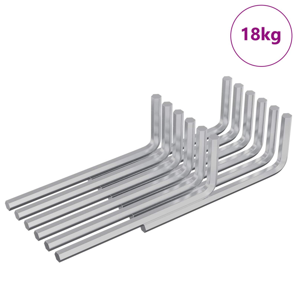Produktbild för Sexkantnyckel 4675 pcs Silver 20 x 52 mm Stål