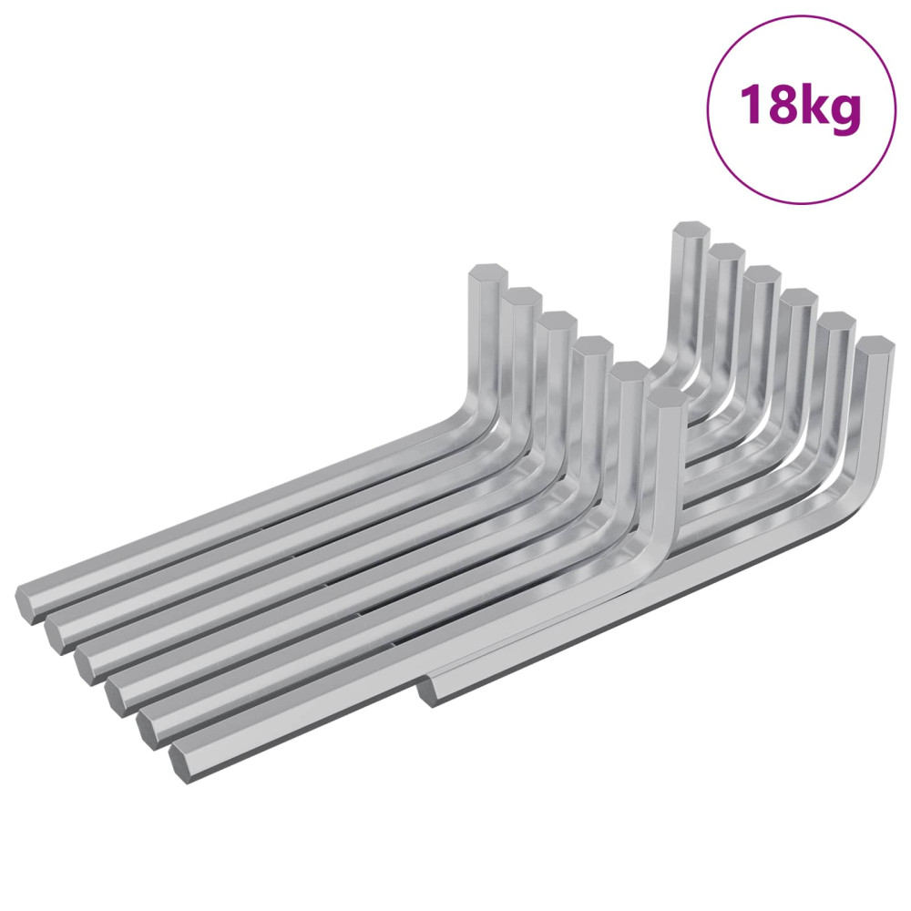 Produktbild för Sexkantnyckel 1800 pcs Silver 32 x 86 mm Stål