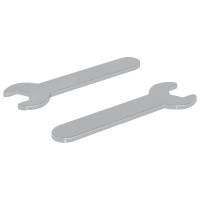 Produktbild för Blocknyckel 2 pcs Silver 10 mm Järn