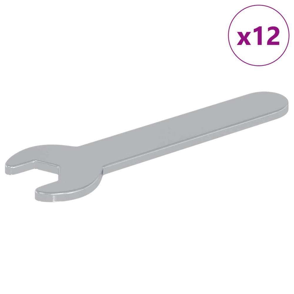 Produktbild för Blocknyckel 12 pcs Silver 10 mm Järn