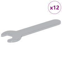 Produktbild för Blocknyckel 12 pcs Silver 10 mm Järn