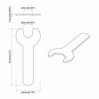 Produktbild för Blocknyckel 12 pcs Silver 10 mm Järn