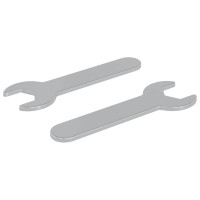 Produktbild för Blocknyckel 2 pcs Silver 13 mm Järn