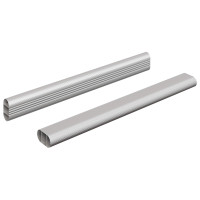 Produktbild för Klädstång 2 pcs Silver 264 x 15 x 29 mm Aluminiumlegering