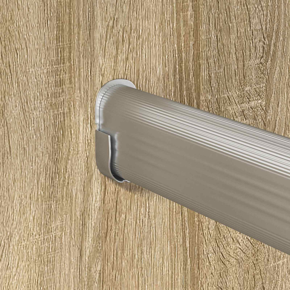 Produktbild för Klädstång 2 pcs Silver 264 x 15 x 29 mm Aluminiumlegering