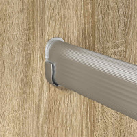 Produktbild för Klädstång 2 pcs Silver 264 x 15 x 29 mm Aluminiumlegering