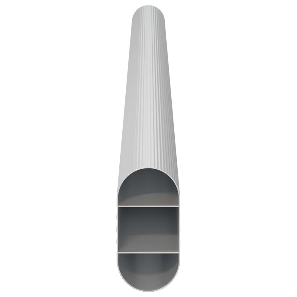 Produktbild för Klädstång 12 pcs Silver 264 x 15 x 29 mm Aluminiumlegering