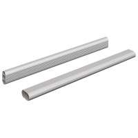 Produktbild för Klädstång 2 pcs Silver 316 x 15 x 29 mm Aluminiumlegering
