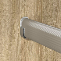 Produktbild för Klädstång 2 pcs Silver 316 x 15 x 29 mm Aluminiumlegering