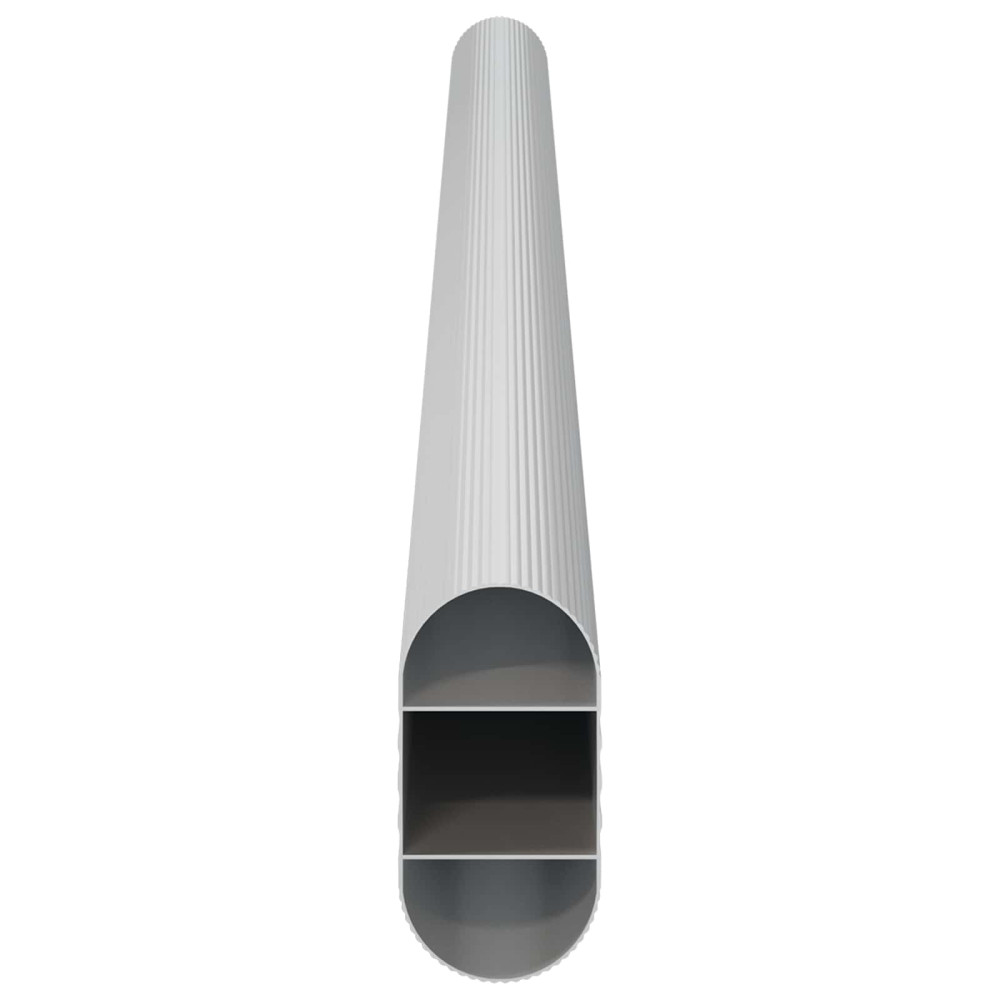 Produktbild för Klädstång 12 pcs Silver 316 x 15 x 29 mm Aluminiumlegering
