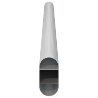 Produktbild för Klädstång 12 pcs Silver 316 x 15 x 29 mm Aluminiumlegering