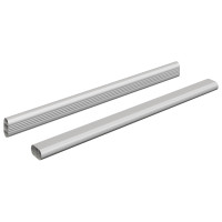Produktbild för Klädstång 2 pcs Silver 371,5 x 15 x 29 mm Aluminiumlegering