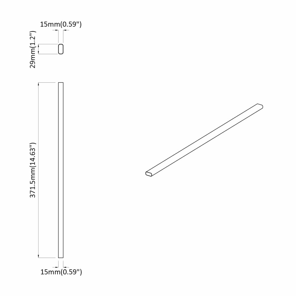 Produktbild för Klädstång 2 pcs Silver 371,5 x 15 x 29 mm Aluminiumlegering