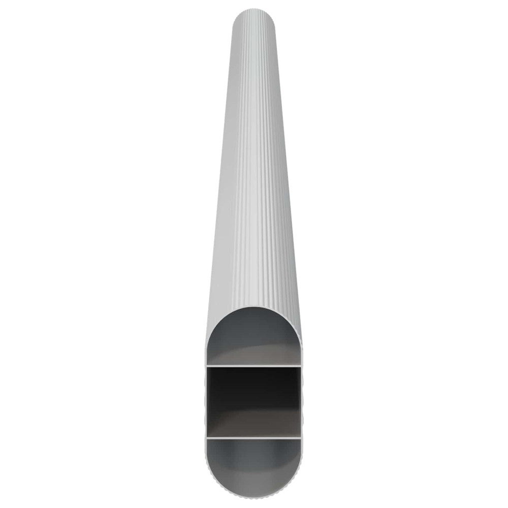 Produktbild för Klädstång 12 pcs Silver 372 x 15 x 29 mm Aluminiumlegering