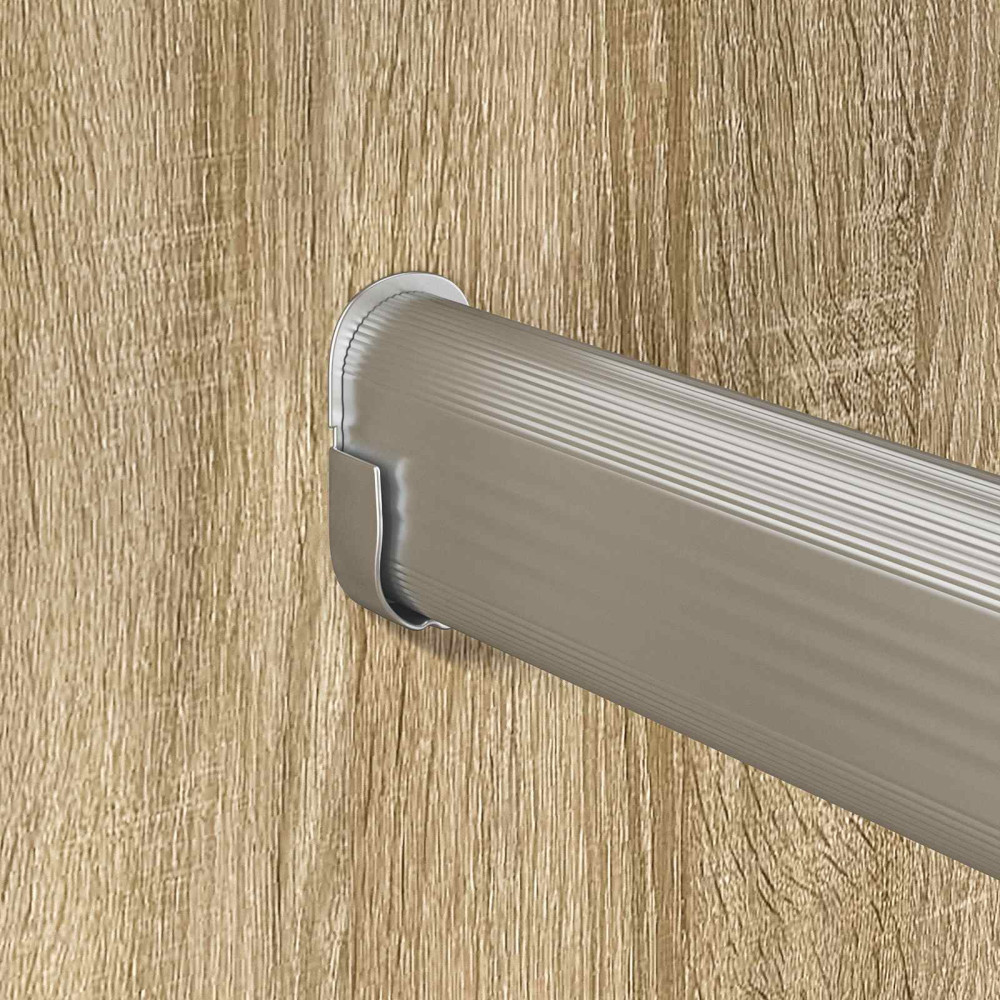 Produktbild för Klädstång 12 pcs Silver 372 x 15 x 29 mm Aluminiumlegering