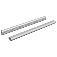 Produktbild för Klädstång 2 pcs Silver 464 x 15 x 29 mm Aluminiumlegering