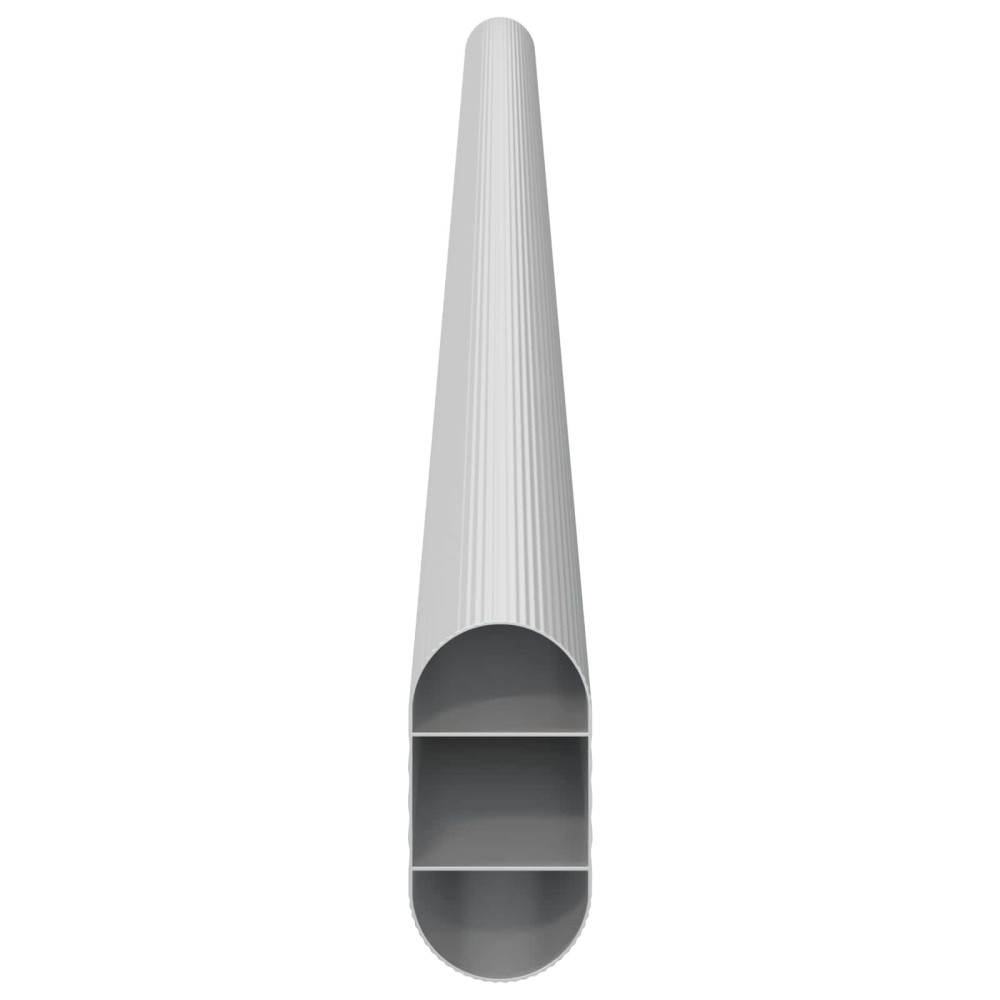 Produktbild för Klädstång 2 pcs Silver 464 x 15 x 29 mm Aluminiumlegering
