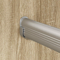 Produktbild för Klädstång 2 pcs Silver 464 x 15 x 29 mm Aluminiumlegering