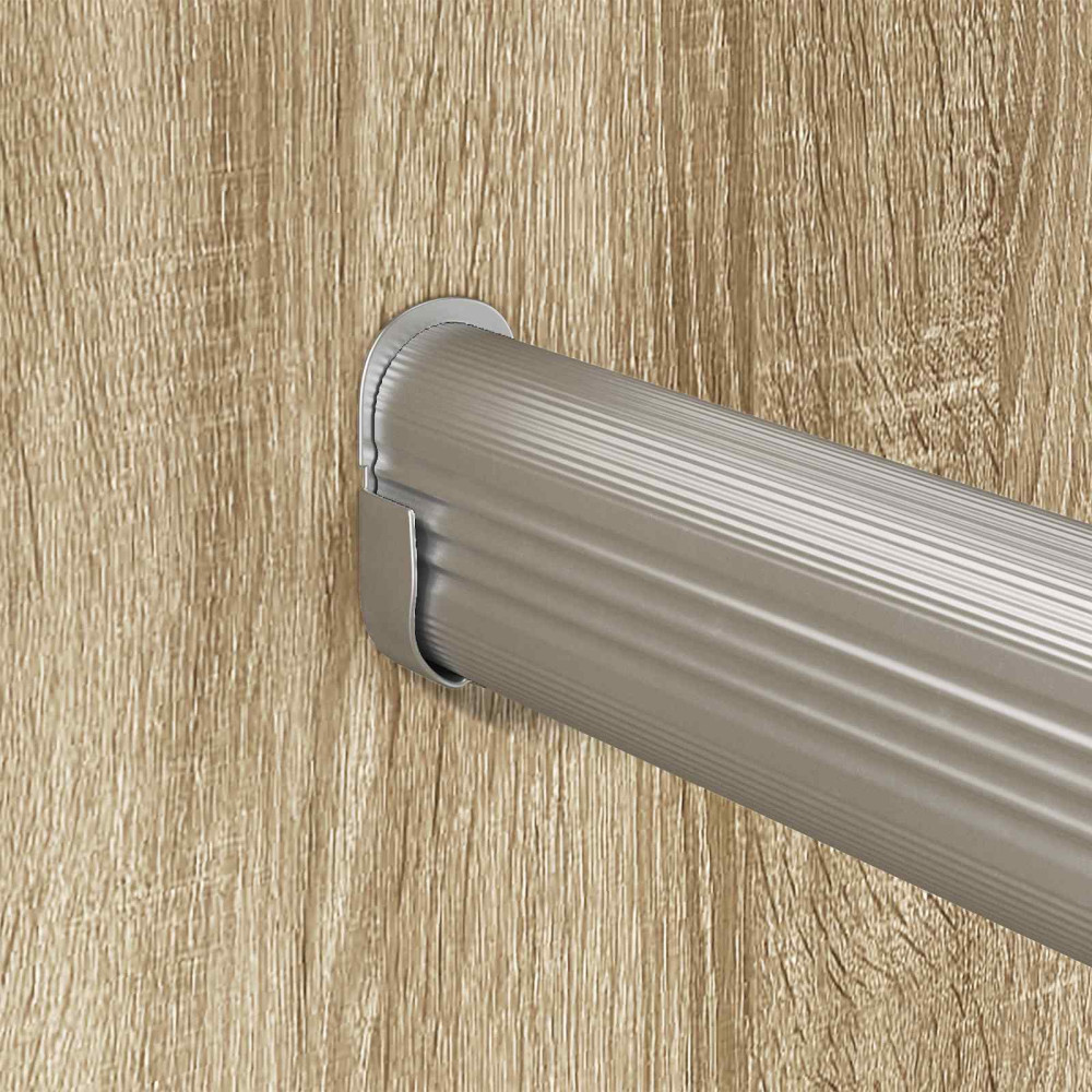 Produktbild för Klädstång 12 pcs Silver 464 x 15 x 29 mm Aluminiumlegering