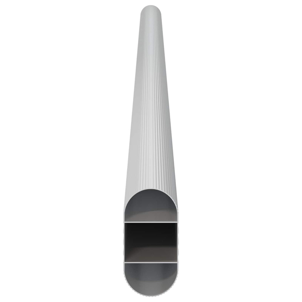 Produktbild för Klädstång 12 pcs Silver 472 x 15 x 29 mm Aluminiumlegering