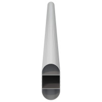 Produktbild för Klädstång 12 pcs Silver 472 x 15 x 29 mm Aluminiumlegering