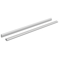 Produktbild för Klädstång 2 pcs Silver 664 x 15 x 29 mm Aluminiumlegering