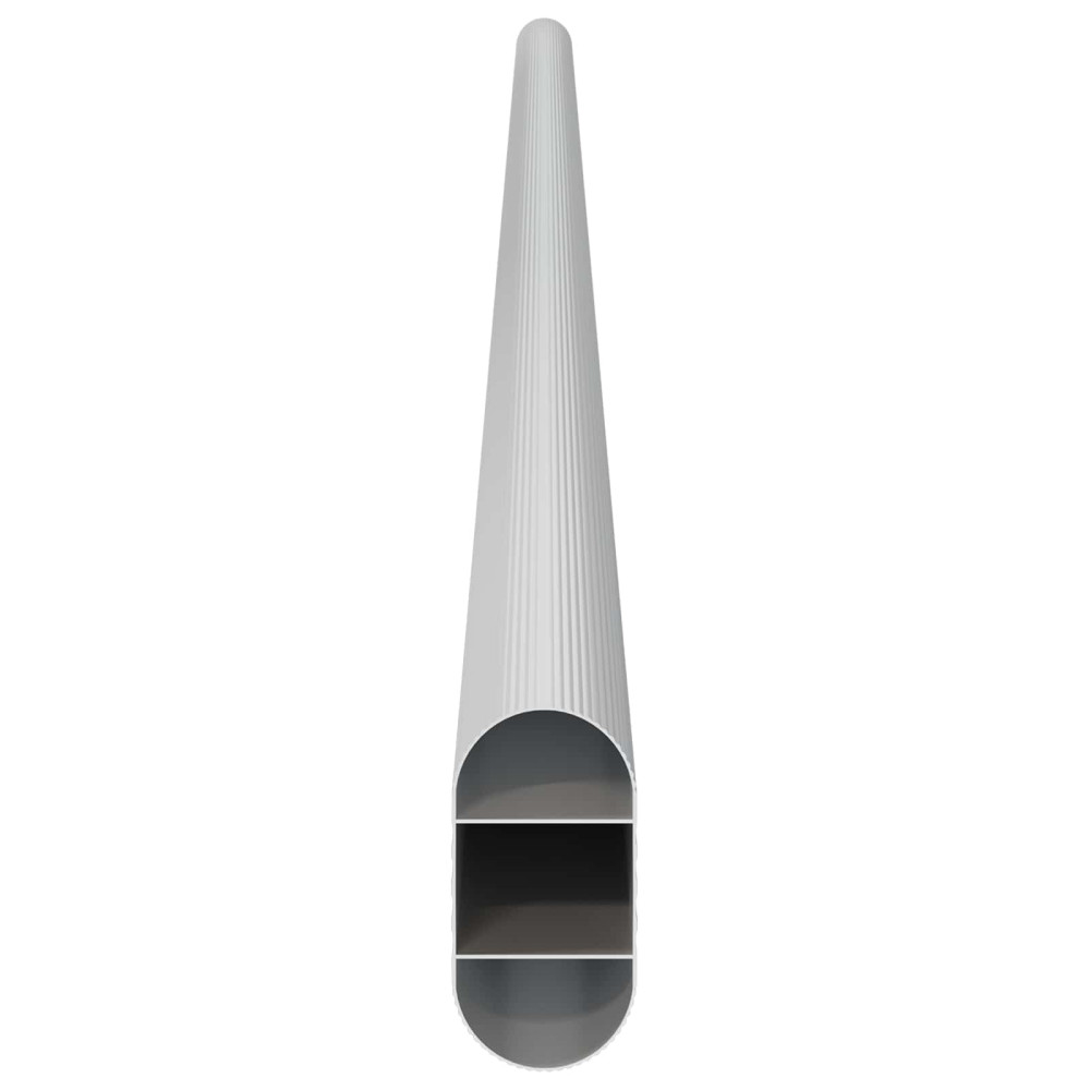 Produktbild för Klädstång 12 pcs Silver 664 x 15 x 29 mm Aluminiumlegering