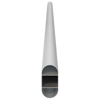 Produktbild för Klädstång 12 pcs Silver 664 x 15 x 29 mm Aluminiumlegering