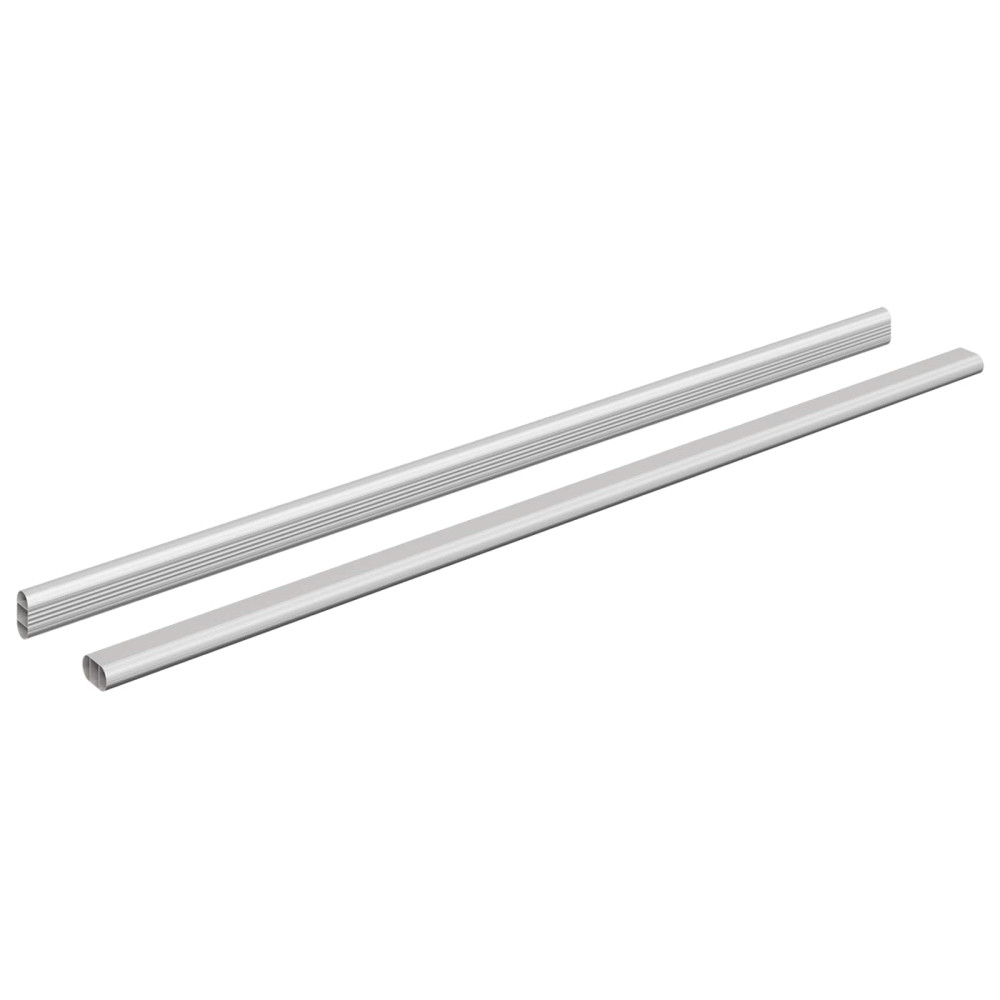 Produktbild för Klädstång 2 pcs Silver 764 x 15 x 29 mm Aluminiumlegering