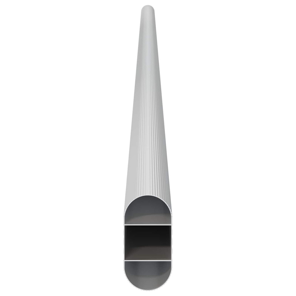 Produktbild för Klädstång 12 pcs Silver 764 x 15 x 29 mm Aluminiumlegering