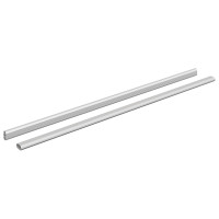 Produktbild för Klädstång 2 pcs Silver 864 x 15 x 29 mm Aluminiumlegering