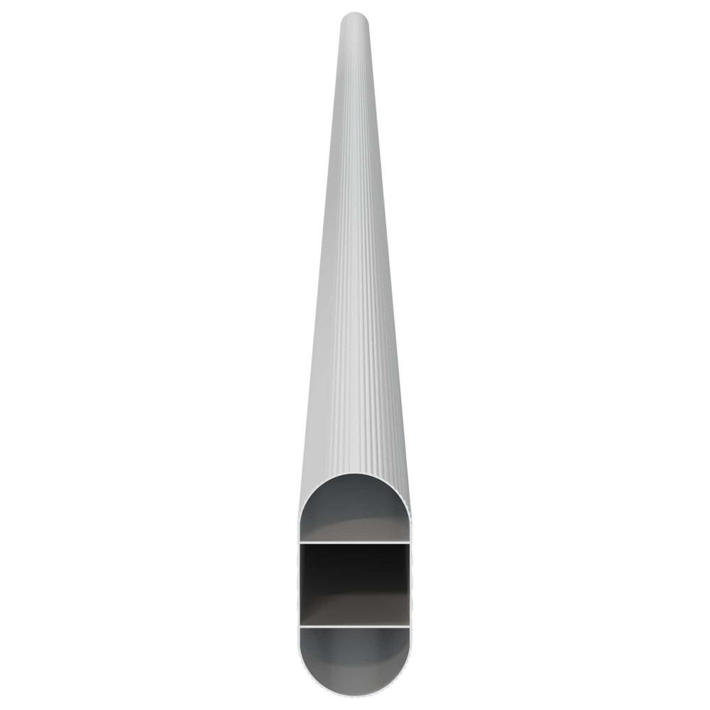 Produktbild för Klädstång 2 pcs Silver 864 x 15 x 29 mm Aluminiumlegering