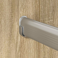 Produktbild för Klädstång 2 pcs Silver 864 x 15 x 29 mm Aluminiumlegering
