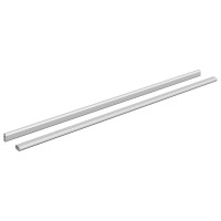 Produktbild för Klädstång 2 pcs Silver 964 x 15 x 29 mm Aluminiumlegering