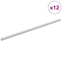 Produktbild för Klädstång 12 pcs Silver 964 x 15 x 29 mm Aluminiumlegering