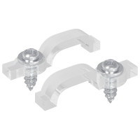 Produktbild för LED Strip Clips 23,8 mm 2 pcs Transparent Plast och Järn