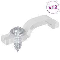 Produktbild för LED Strip Clips 23,8 mm 12 pcs Transparent Plast och Järn