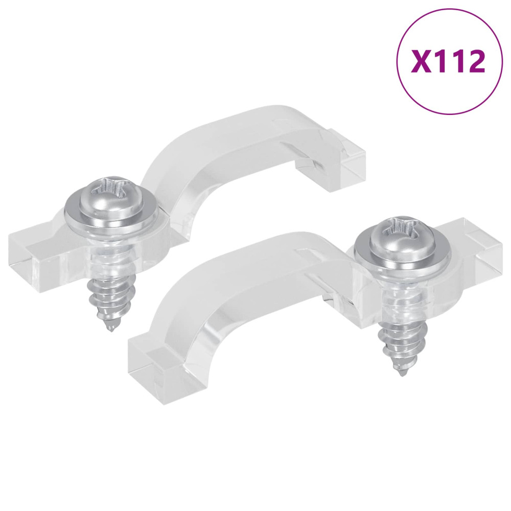 Produktbild för LED Strip Clips 23,8 mm 2 pcs Transparent Plast och Järn