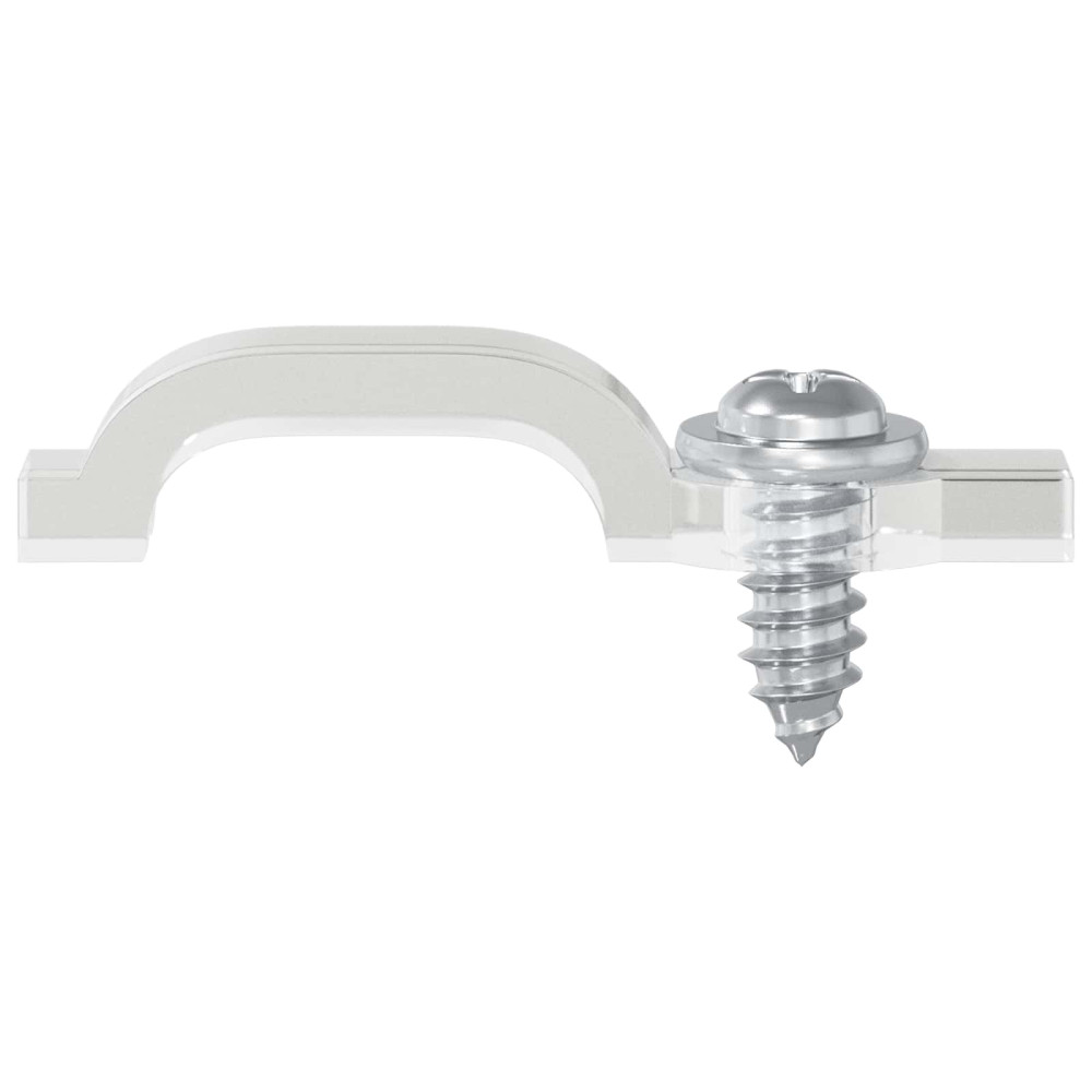 Produktbild för LED Strip Clips 23,8 mm 2 pcs Transparent Plast och Järn