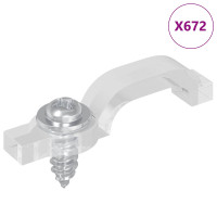 Produktbild för LED Strip Clips 23,8 mm 12 pcs Transparent Plast och Järn