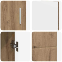 Produktbild för Sideboard FLORIN 88,5 x 30,5 x 55,5 cm Artisan Ek