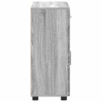 Produktbild för Sideboard FLORIN Grå Sonoma 88,5 x 30,5 x 73 cm Konstruerat trä