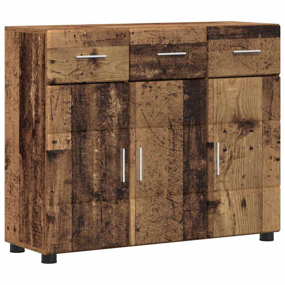 Produktbild för Sideboard med hylla FLORIN Gammalt trä 88,5 x 30,5 x 73 cm