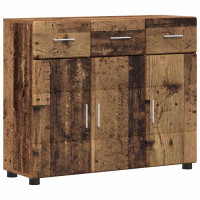 Produktbild för Sideboard med hylla FLORIN Gammalt trä 88,5 x 30,5 x 73 cm